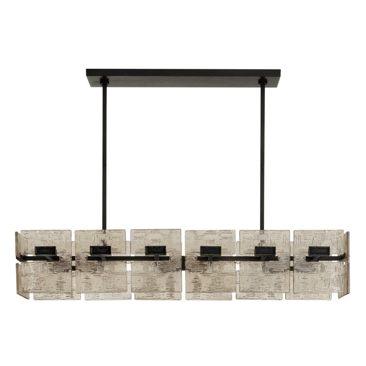 Arteriors - DLC49 - Six Light Linear Chandelier - Vetrina - Molten Umber/English Bronze