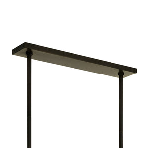 Arteriors - DLC49 - Six Light Linear Chandelier - Vetrina - Molten Umber/English Bronze