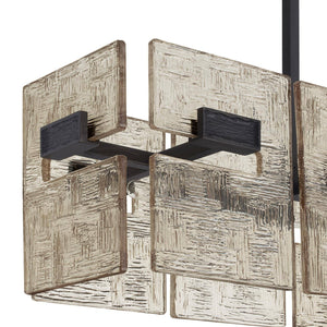 Arteriors - DLC49 - Six Light Linear Chandelier - Vetrina - Molten Umber/English Bronze
