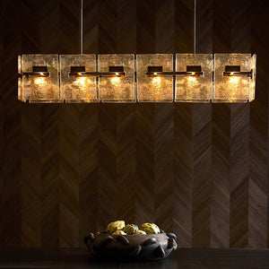 Arteriors - DLC49 - Six Light Linear Chandelier - Vetrina - Molten Umber/English Bronze