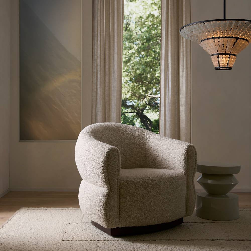 Arteriors - FRU14 - Chair - Alexandra - Oatmeal/Dark Walnut