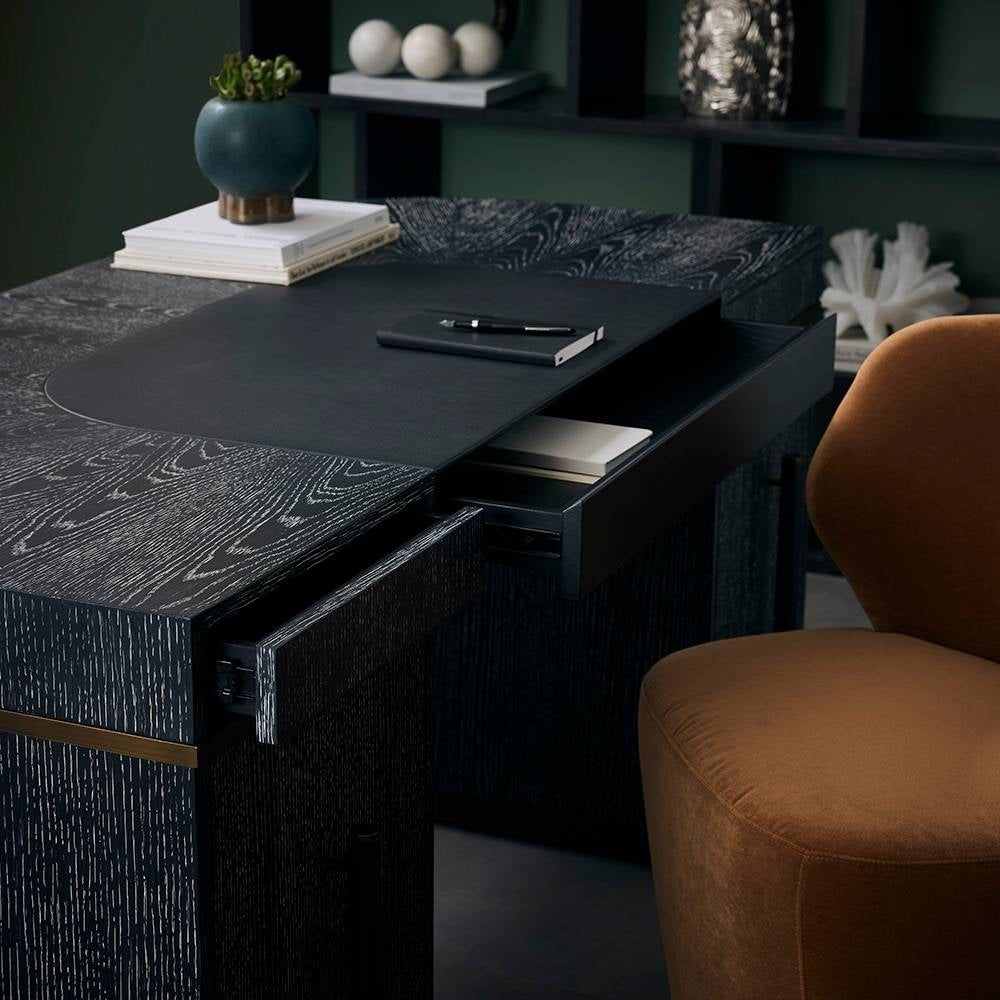 Arteriors - FKS09 - Desk - Coventry - Cerused Ebony/Black