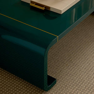 Arteriors - FCS24 - Coffee Table - Turnley - Peacock/Antique Brass