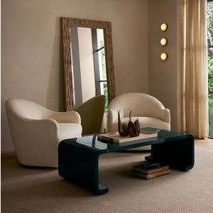 Arteriors - FCS24 - Coffee Table - Turnley - Peacock/Antique Brass