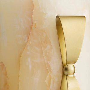 Arteriors - AVC19 - Vase - Monet - White/Antique Brass