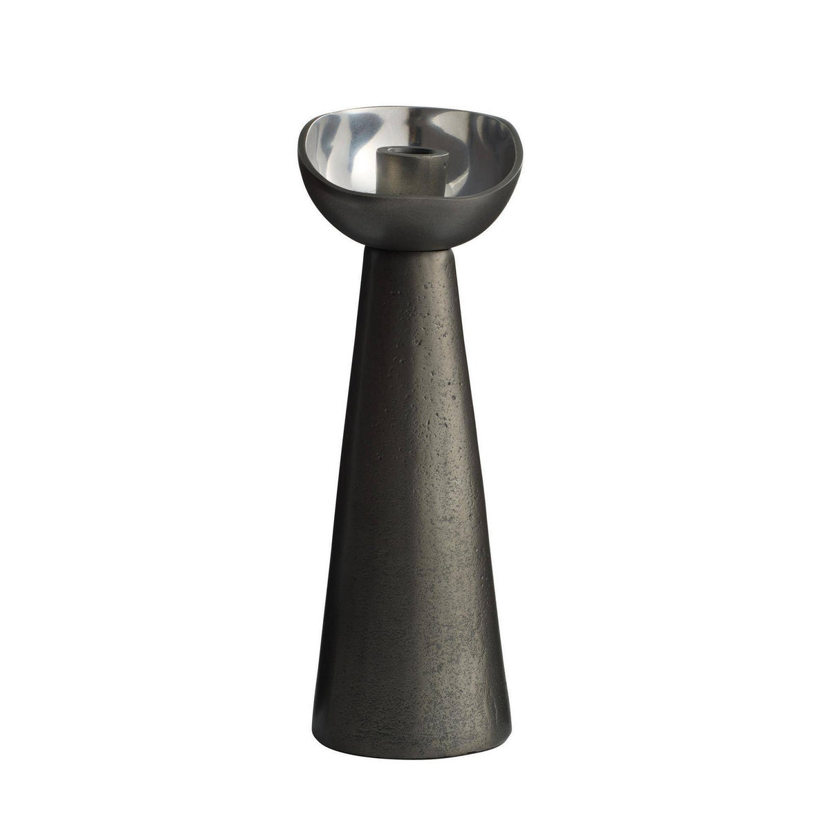 Arteriors - ACI09 - Candle Holders, Set of 2 - Argemone - Blackened/Polished Silver