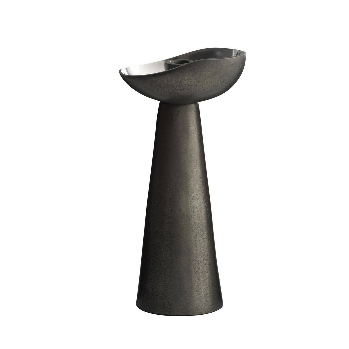 Arteriors - ACI09 - Candle Holders, Set of 2 - Argemone - Blackened/Polished Silver