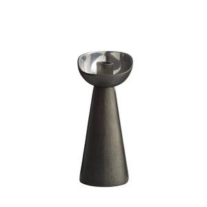Arteriors - ACI09 - Candle Holders, Set of 2 - Argemone - Blackened/Polished Silver
