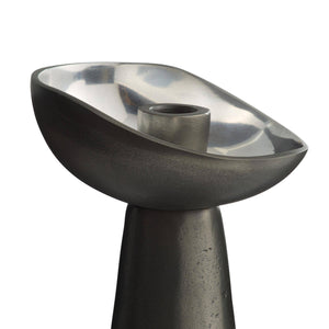 Arteriors - ACI09 - Candle Holders, Set of 2 - Argemone - Blackened/Polished Silver