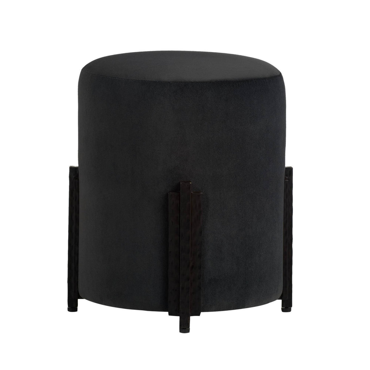 Arteriors - FOI15 - Accent Stool - Wexler - Pebble/Blackened Iron