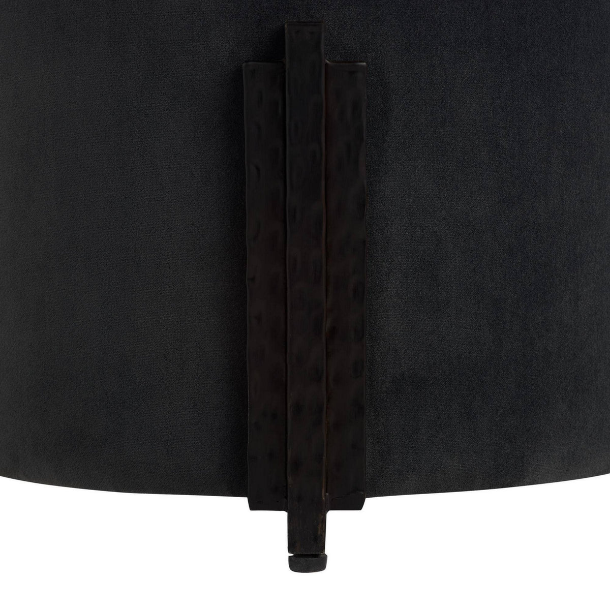 Arteriors - FOI15 - Accent Stool - Wexler - Pebble/Blackened Iron