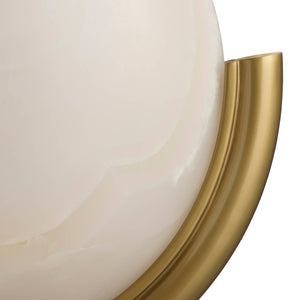Arteriors - DWC101 - LED Wall Sconce - Alicia - White/Antique Brass