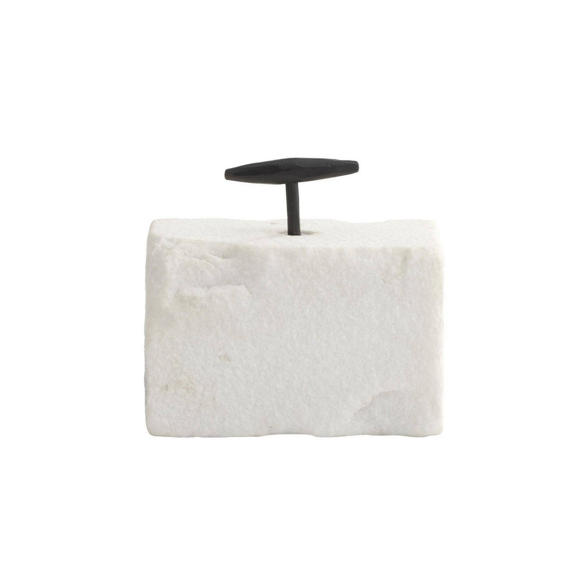 Arteriors - ATI12 - Bookends, Set of 2 - Pedra - White/Blackened Iron