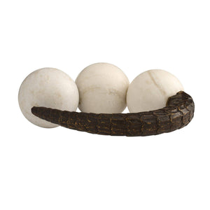 Arteriors - ASI22 - Sculpture - Sonora - White/Bronze