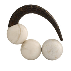 Arteriors - ASI22 - Sculpture - Sonora - White/Bronze