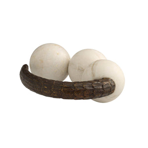 Arteriors - ASI22 - Sculpture - Sonora - White/Bronze