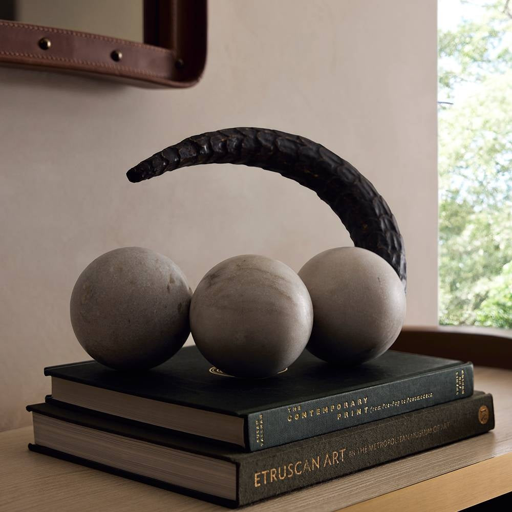 Arteriors - ASI22 - Sculpture - Sonora - White/Bronze