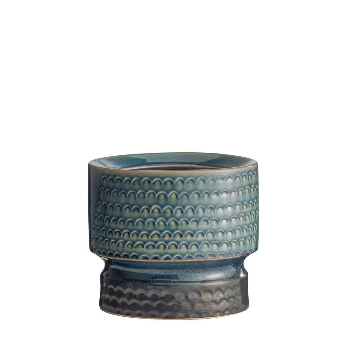 Arteriors - AVC20 - Vases, Set of 2 - Cliff - Gunmetal & Teal Reactive