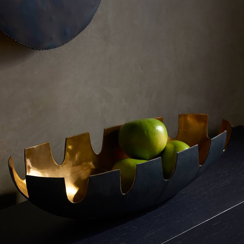 Arteriors - ATI13 - Centerpiece - Triomphe - Navy/Antique Brass