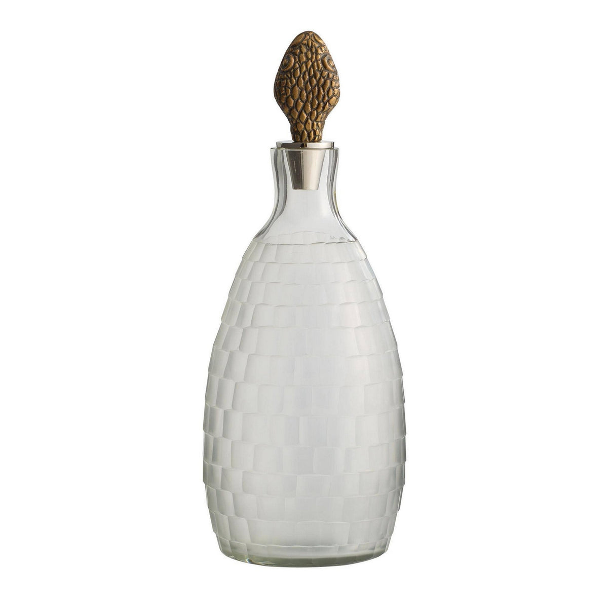 Arteriors - ARI28 - Decanters, Set of 2 - Ophis - Antique Brass/Frosted