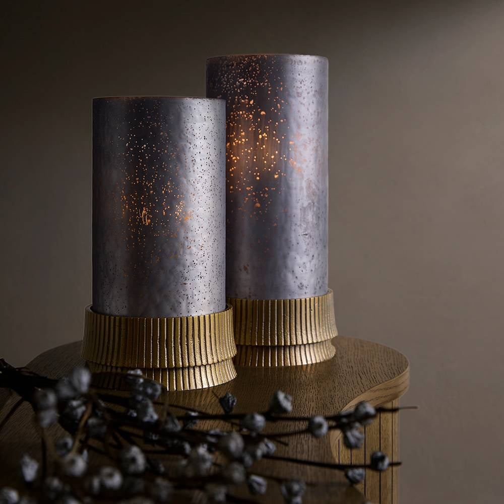 Arteriors - ACI10 - Hurricanes, Set of 2 - Evelique - Antique Brass/Matte Antique Mercury