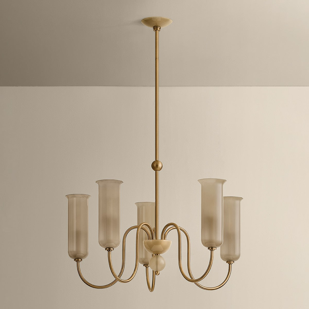 Mitzi - H1165805-PBR - Five Light Chandelier - Alessandra - Patina Brass