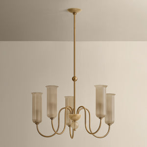 Mitzi - H1165805-PBR - Five Light Chandelier - Alessandra - Patina Brass
