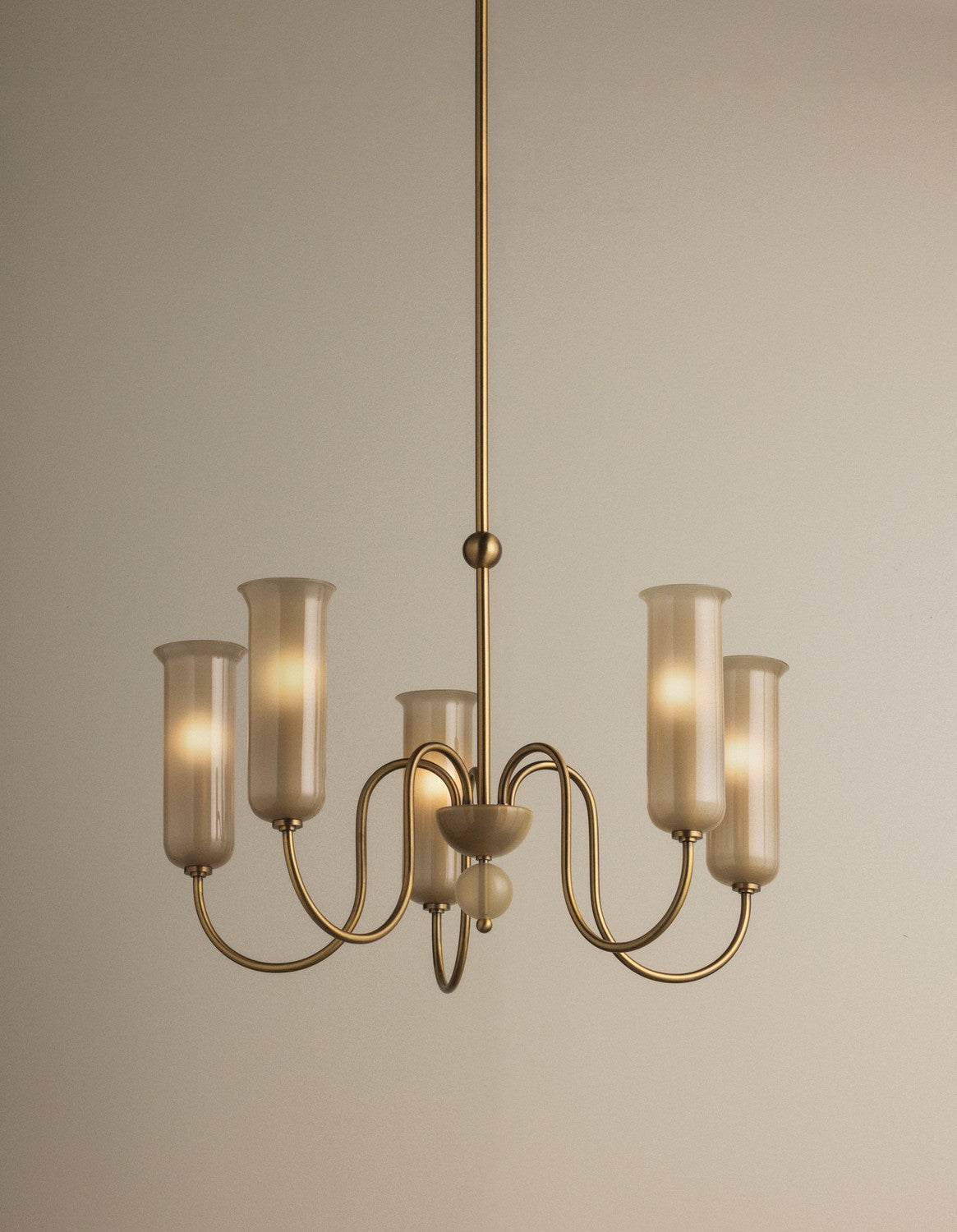 Mitzi - H1165805-PBR - Five Light Chandelier - Alessandra - Patina Brass