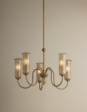 Mitzi - H1165805-PBR - Five Light Chandelier - Alessandra - Patina Brass