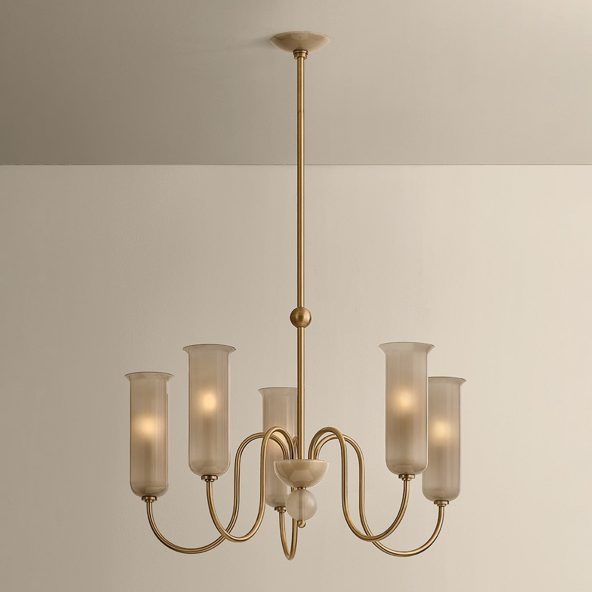 Mitzi - H1165805-PBR - Five Light Chandelier - Alessandra - Patina Brass