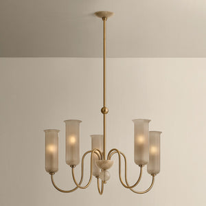 Mitzi - H1165805-PBR - Five Light Chandelier - Alessandra - Patina Brass
