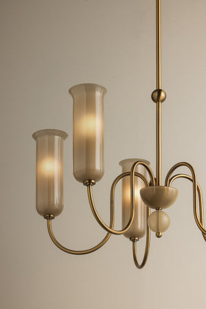 Mitzi - H1165805-PBR - Five Light Chandelier - Alessandra - Patina Brass
