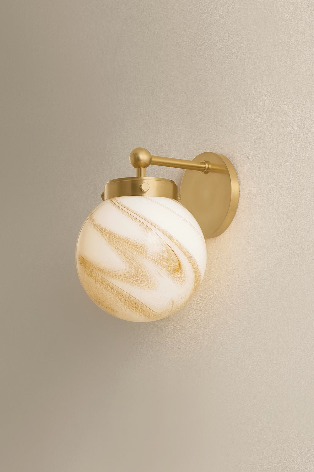 Mitzi - H989101-AGB - One Light Wall Sconce - Ambra - Aged Brass