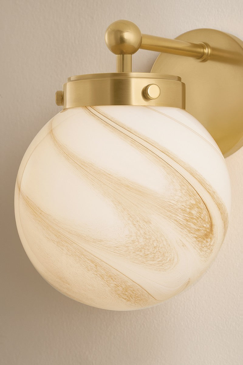 Mitzi - H989101-AGB - One Light Wall Sconce - Ambra - Aged Brass