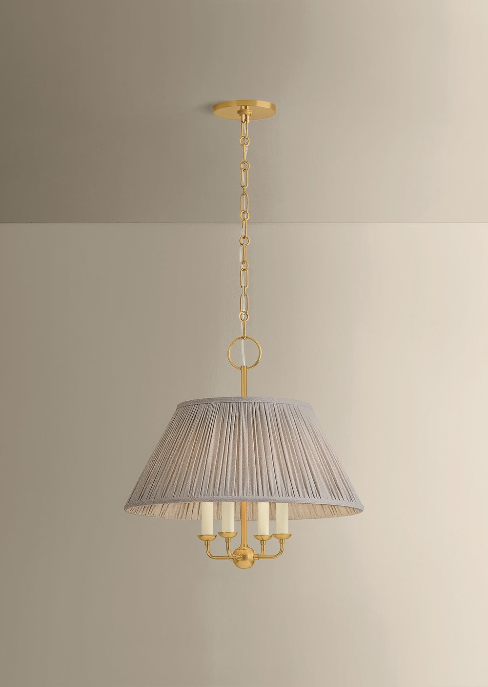 Mitzi - H1200804-AGB - Four Light Chandelier - Antonia - Aged Brass