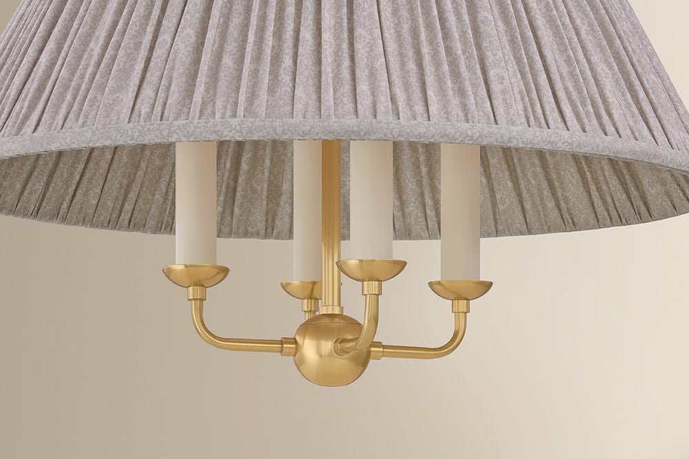 Mitzi - H1200804-AGB - Four Light Chandelier - Antonia - Aged Brass