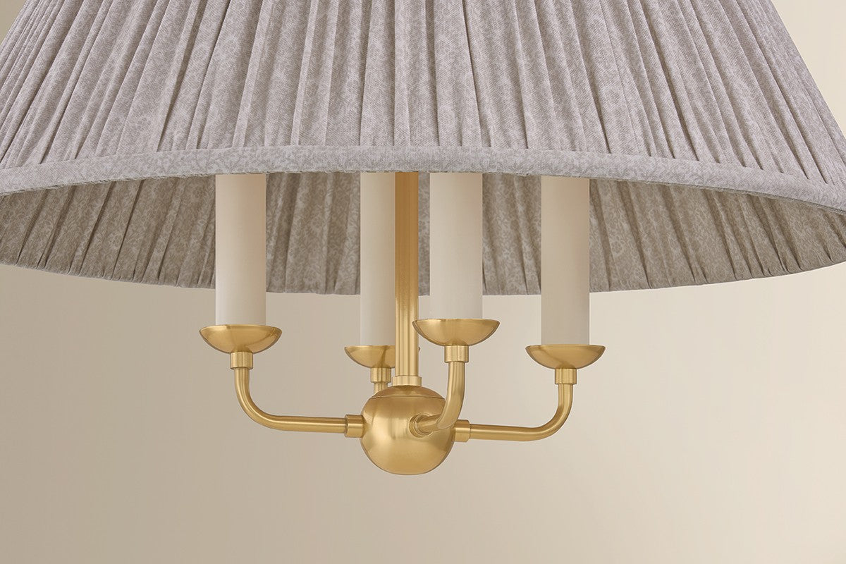 Mitzi - H1200804-AGB - Four Light Chandelier - Antonia - Aged Brass