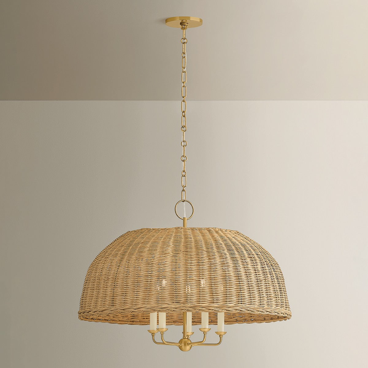 Mitzi - H859805-AGB - Five Light Chandelier - Arwen - Aged Brass