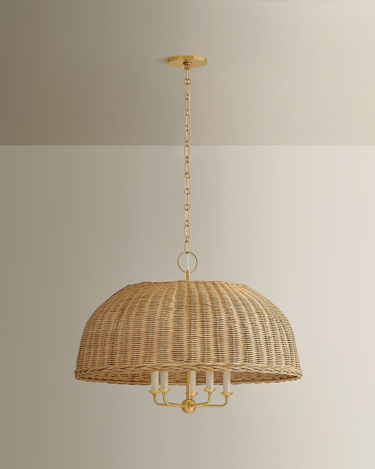 Mitzi - H859805-AGB - Five Light Chandelier - Arwen - Aged Brass