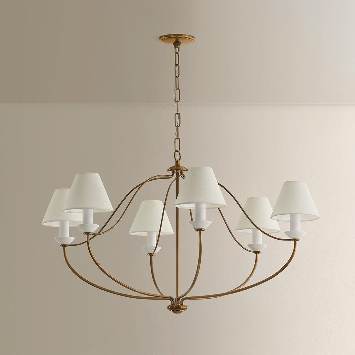 Mitzi - H1197806-PBR - Six Light Chandelier - Brinlea - Patina Brass