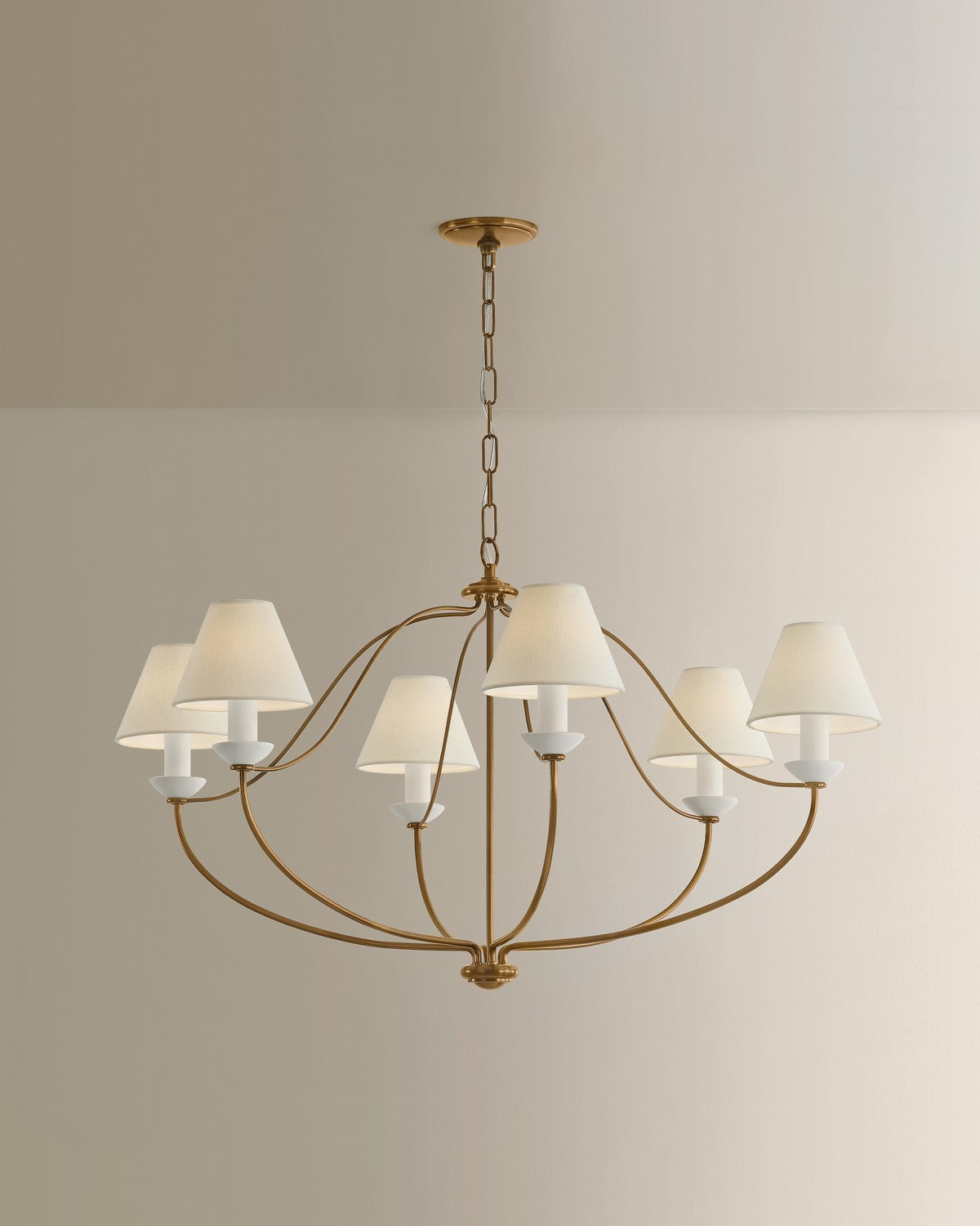 Mitzi - H1197806-PBR - Six Light Chandelier - Brinlea - Patina Brass