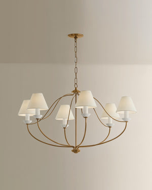 Mitzi - H1197806-PBR - Six Light Chandelier - Brinlea - Patina Brass