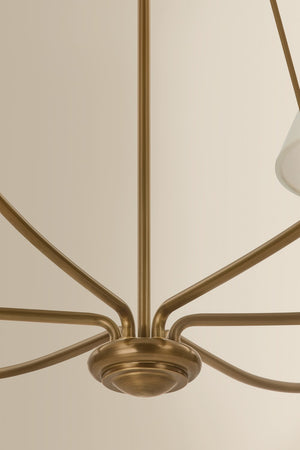 Mitzi - H1197806-PBR - Six Light Chandelier - Brinlea - Patina Brass