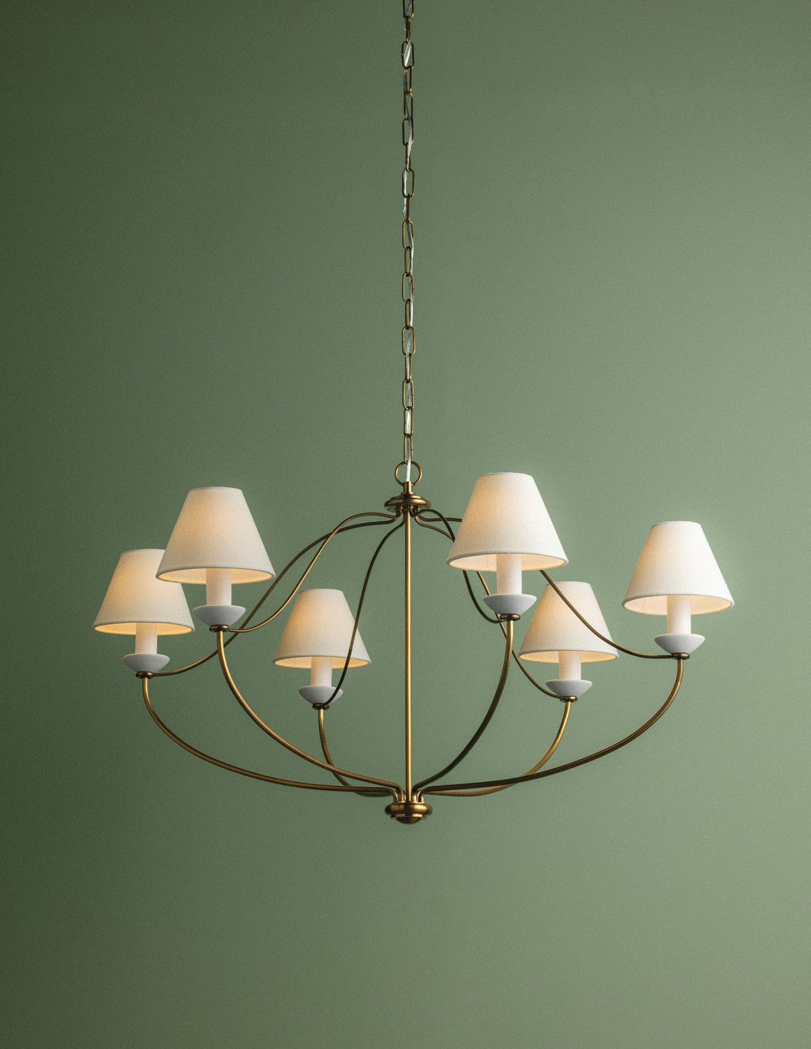 Mitzi - H1197806-PBR - Six Light Chandelier - Brinlea - Patina Brass