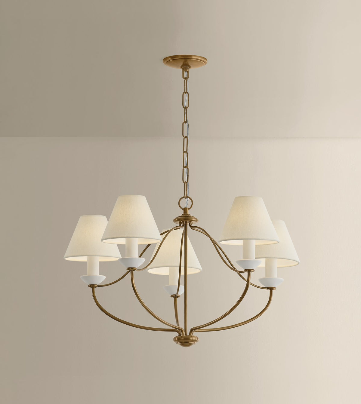Mitzi - H1197805-PBR - Five Light Chandelier - Brinlea - Patina Brass