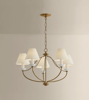 Mitzi - H1197805-PBR - Five Light Chandelier - Brinlea - Patina Brass