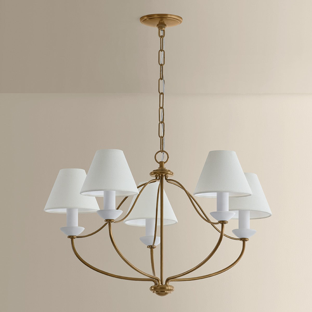 Mitzi - H1197805-PBR - Five Light Chandelier - Brinlea - Patina Brass