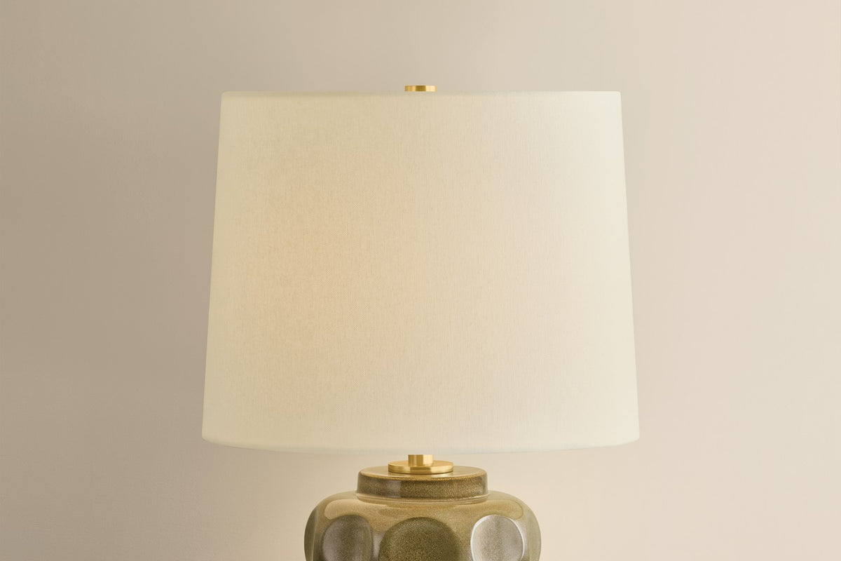 Mitzi - HL1202201-AGB/CML - One Light Table Lamp - Drew - Aged Brass
