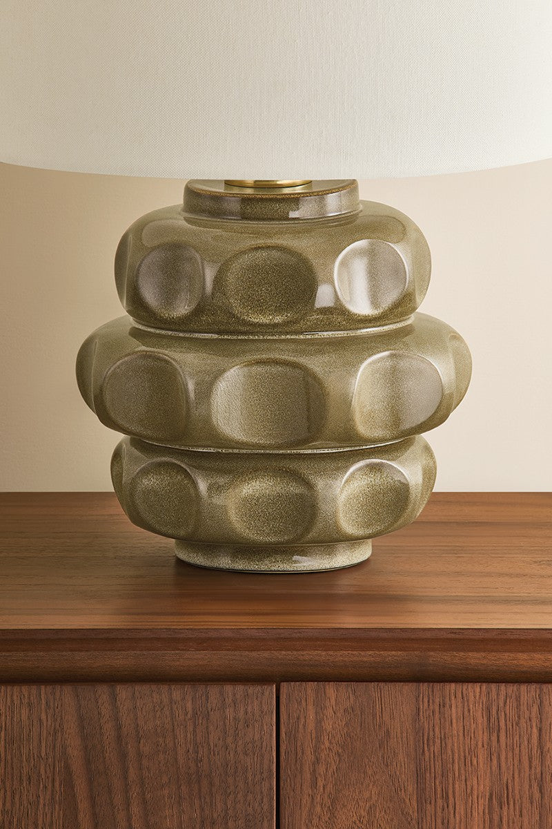 Mitzi - HL1202201-AGB/CML - One Light Table Lamp - Drew - Aged Brass