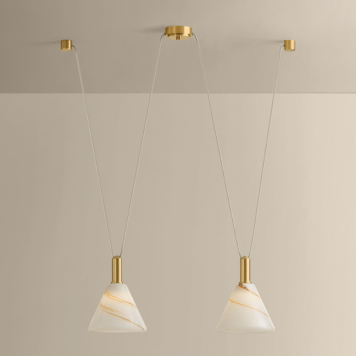 Mitzi - H1178902-AGB - Two Light Linear Pendant - Eileen - Aged Brass